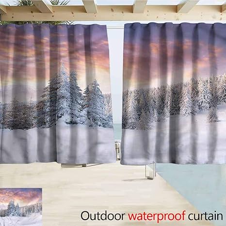 Amazon Com Marymunger Outdoor Patio Curtains Winter Sunrise