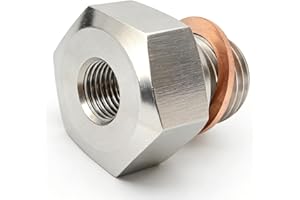 LARLANSZ Ls Swap Oil Pressure Sensor Adapter M16 1.5 to 1/8 NPT Thread Pipe Fittings for All GM LS Series Engines LS1 LSX LS3 4.2L 4.8L 5.3L 6.0L 6.2L Stainless steel