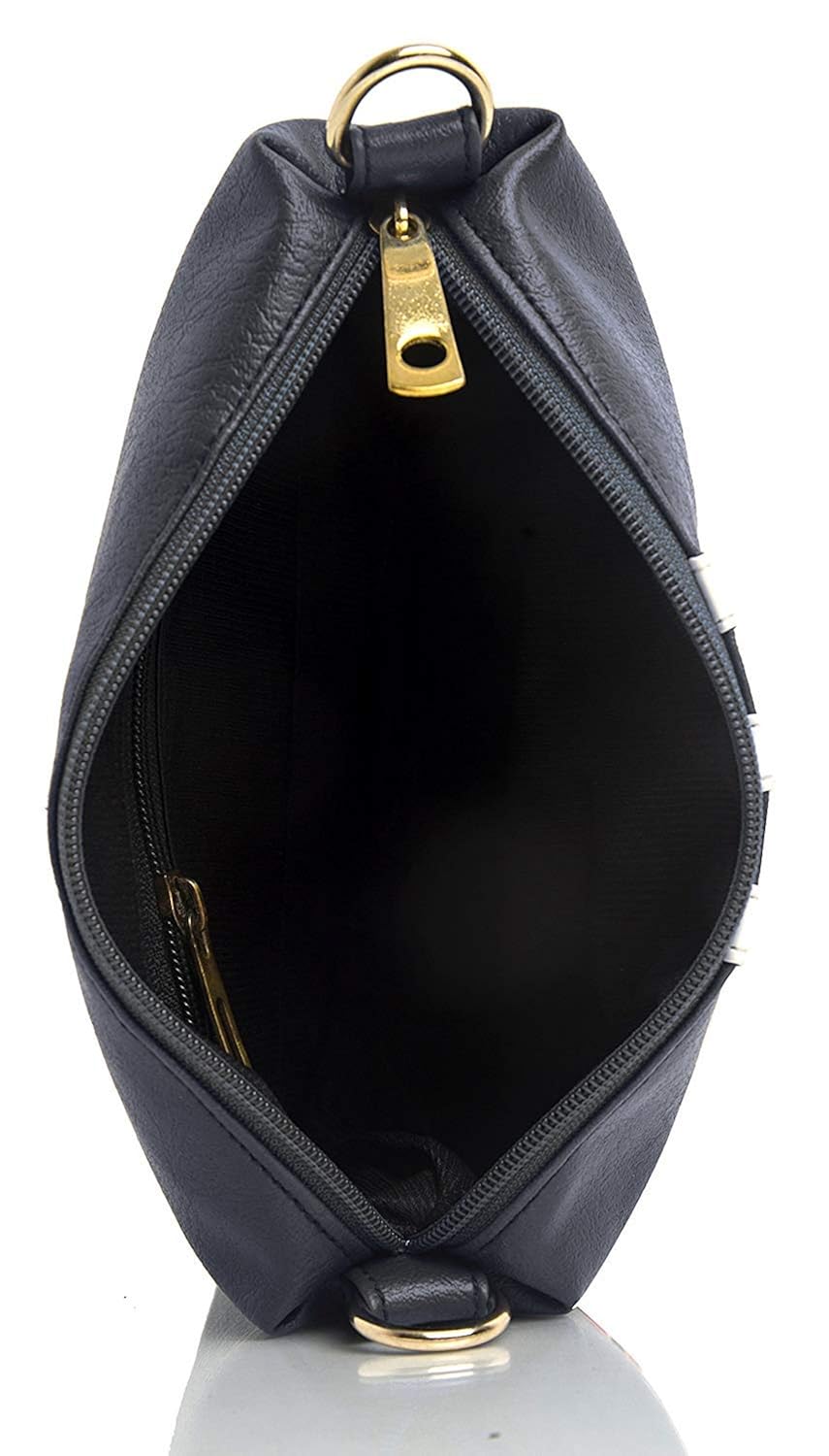 jfc girls multi color pu sling bag(-jbr08-brown strip-sling)