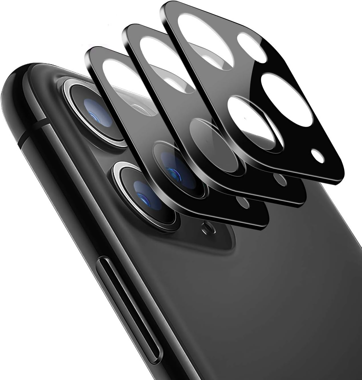 Amazon Com 3 Pack Ounier For Iphone 11 Pro Max Camera Lens Protector For Apple Iphone 11 Pro Film 9h Tempered Glass Protection 3d Full Coverage Easy Install High Definition Anti Scratch Strong Adsorption