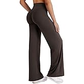 HIGORUN Straight Leggings Bottoms High Waisted No Front Seam Workout Leggings for Women 31" Wide Leg Casual Gym Yoga Pants