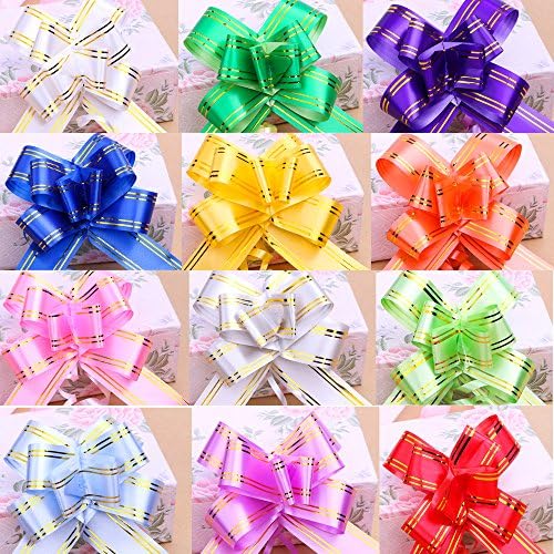 CellCase 100pcs Assorted Color Gift Pull Bows Gift Wrap Ribbons for Easter, Christmas, Birthdays, Wedding, Party