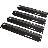 Unicook 4 Pack Adjustable Gas Grill Heat Plates, 11.75-21 in L x 3.75 in W | Heavy Duty Porcelain Grill Heat Shields/Burner Covers/Flame Tamers, Grill Replacement Parts, Fit Most Outdoor Gas Grills