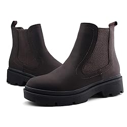 JABASIC Women Chelsea Boots Low Heel Elastic Ankle