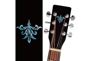 PLIGREAT 2 Pcs Guitar Head Stickers, Removable Guitar Headstock Decals, Blue Totem Stickers for Acoustic Guitars Electric Guitars Bass Decor Guitar Board Decals DIY Musical Instruments Decorations