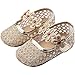 Fire Frog Sweet Baby Girls Summer Mary Jane Princess Dress Soft Soled Bottom Shoes Gold 12-18 Month
