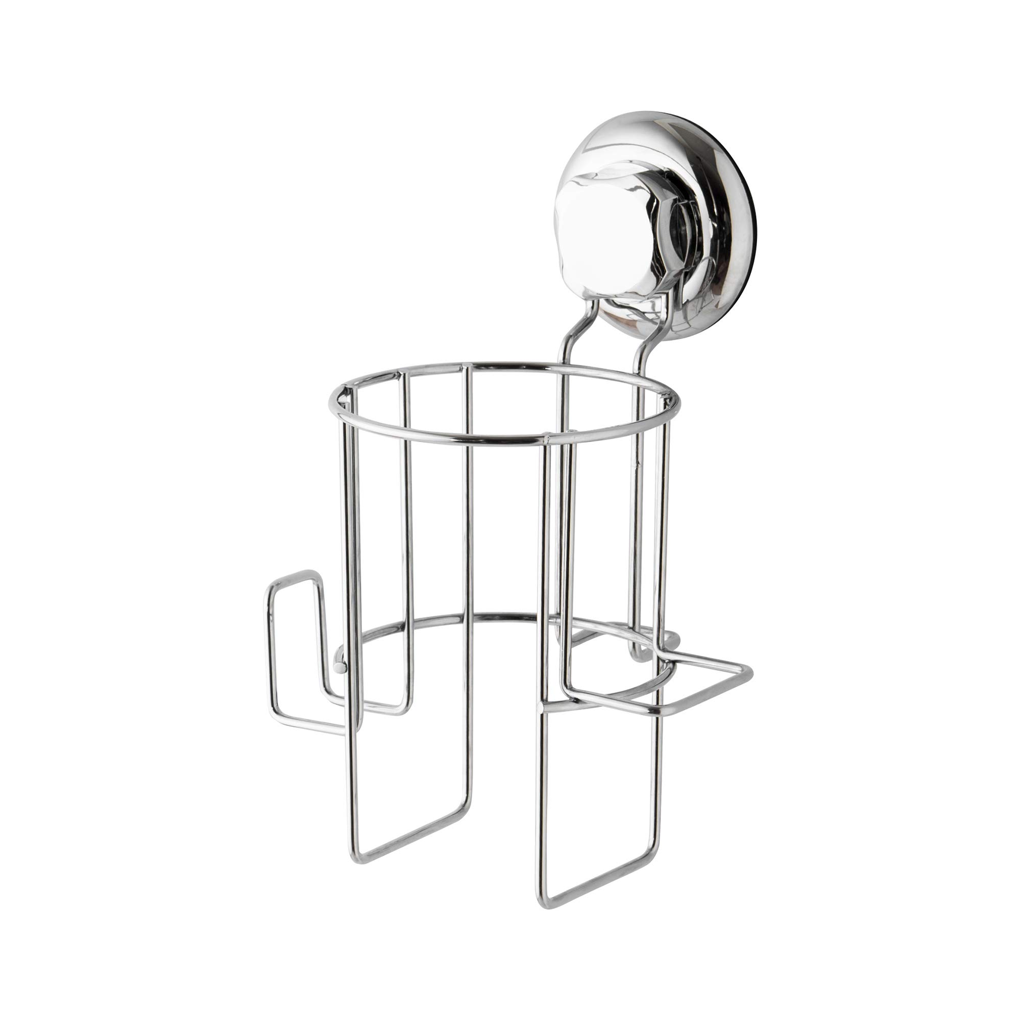 Compactor Bestlock Wall Mounted Hair Dryver Holder, Suction Cup Mounting, Supports up to 6kg, Anti-Rust Chrome Plated Iron, 15 x 13.6 x 22.4cm, RAN7801