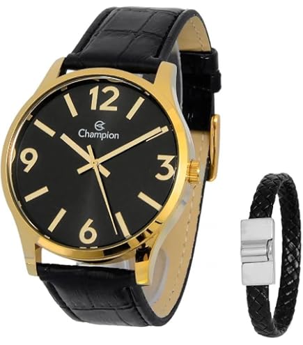 Relógio Champion Masculino Ref: Cn20677x Social Dourado : Amazon