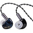 Linsoul Kiwi Ears Cadenza 10mm Beryllium Dynamic Driver IEM 3D Printed with Detachable Interchangeable Plug 0.78 2pin 3.5mm IEM Cable for Musician Audiophile (Blue)
