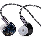Linsoul Kiwi Ears Cadenza 10mm Beryllium Dynamic Driver IEM 3D Printed with Detachable Interchangeable Plug 0.78 2pin 3.5mm IEM Cable for Musician Audiophile (Blue)