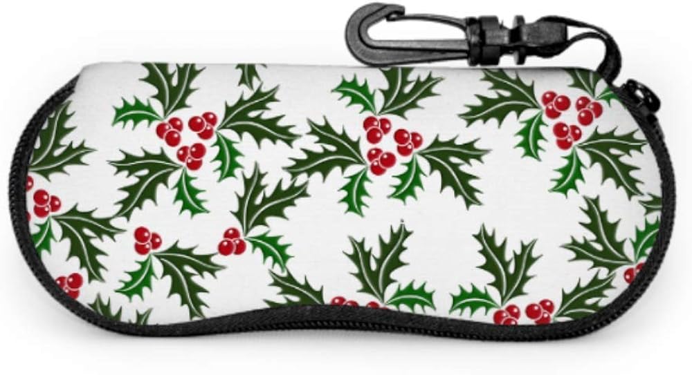 Christmas Branches Elements Girls Eyeglasses Case Cute Eyeglass Cases