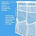 Smooth Trip Hanging Mesh Shower Organizer with Dispenser Pockets, 2 Movable Hanger Hooks and Plastic No-Rust Grommets