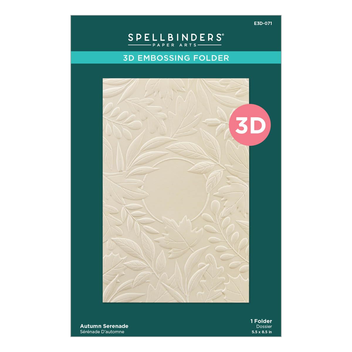 Spellbinders 3D Embossing Folder, ONE