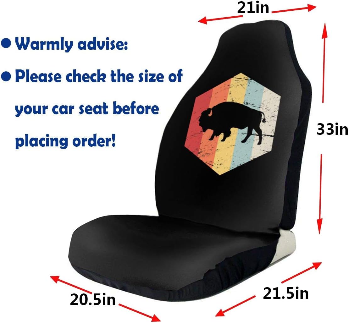 Amazon Com Acyd 10 Sports Fan Seat Covers Vintage Retro Bison Buffalo Car Front Seat Covers For Women Set Of Fit Most Vehicle Cars Sedan Truck Suv Van Sports Outdoors