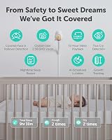 CuboAi Smart Baby Monitor 3 2.5K QHD Night Vision Wall Mount Set view 2