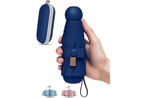 Guarda chuva de Bolso Ultra Compacto e Versátil – Mini Guarda-chuva Dobrável com Proteção UV, Leve e Portátil – Inclui Estojo Estilo Cápsula para Chuva e Sol