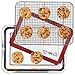Stainless Steel Sheet Pan 15.5 x 11.5 inch Cooling Rack & Silicone Baking Mat Set - Extra Durable Cookie Sheet, Oven Safe non-toxic Heavy Duty Bake ware. for Roasting Bacon, Vegetables, and Cake.