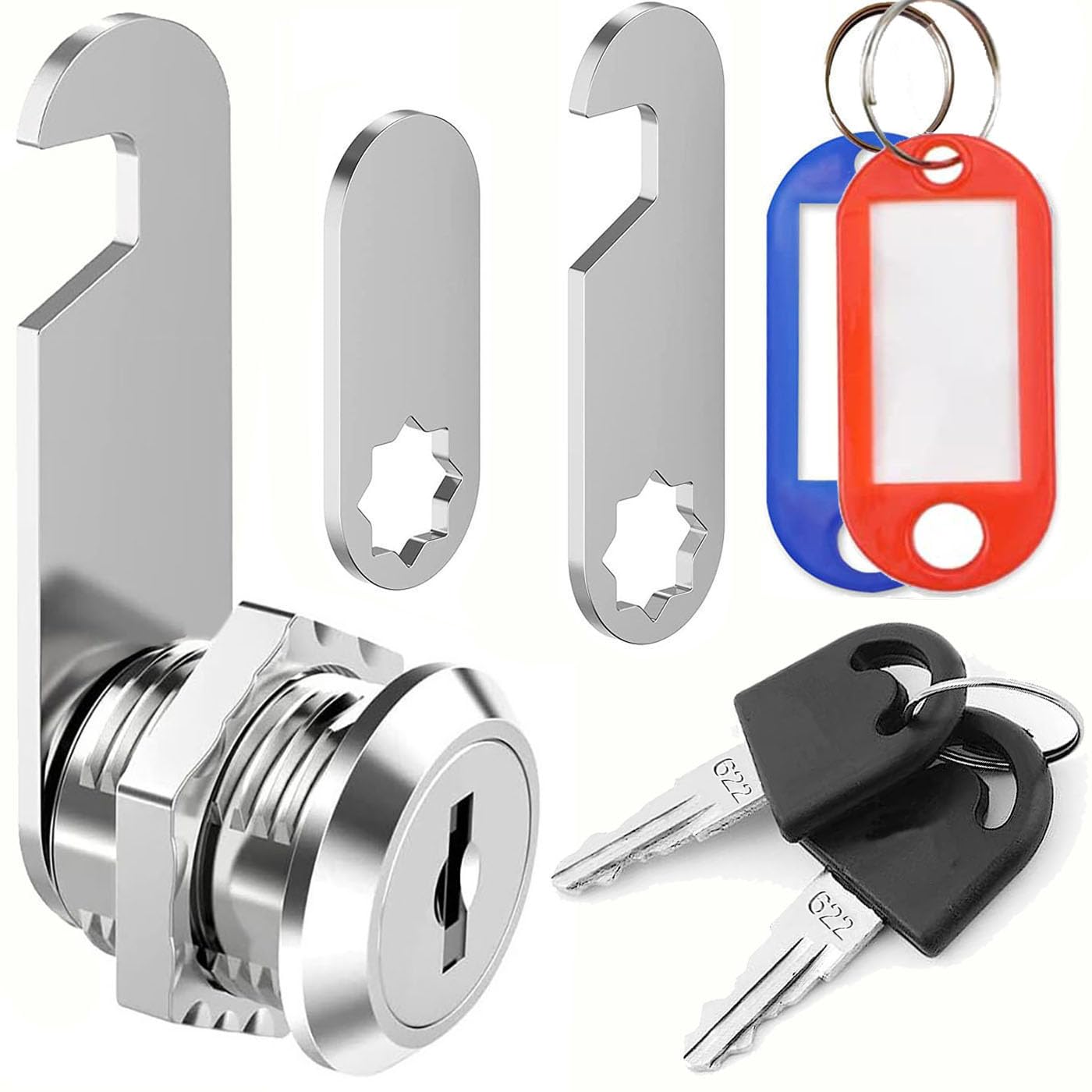 ZiYuya Mailbox Lock with Key Different, Lock for Cabinet Letter Box Cupboard Draw Cam Dresser Locks Locker for Door Furniture (16mm)