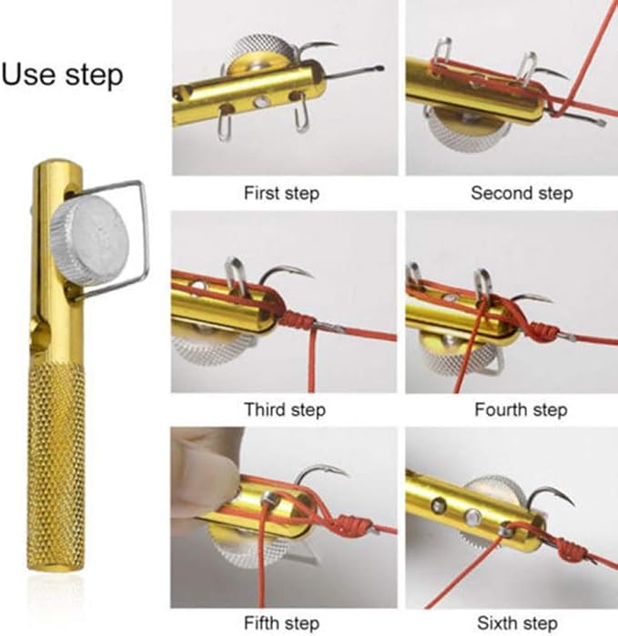 fishing hook knot tying tool