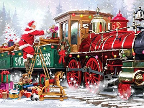 Heritage Puzzle Inc. Loading Up Santa Express II Jigsaw Puzzle (550-Piece)