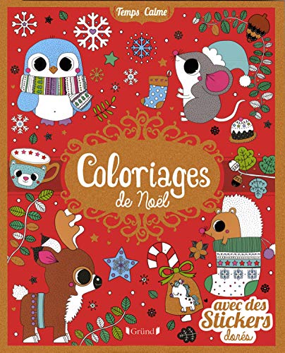 Coloriages de Noël : Avec des stickers dorés by 