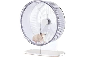 MINI&MOE Super-Silent Hamster Exercise Wheel: Silent Spin Toys Hamster Running Wheels with Height Adjustable Stand for Hamsters Gerbils Mice Or Other Small Animals -8.5inch Purple