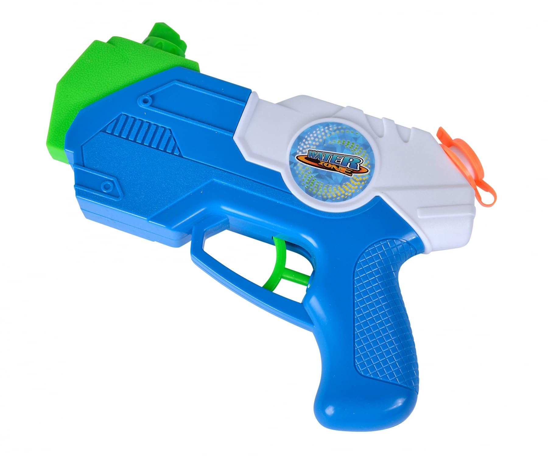 Simba 107276040 Waterzone Trick Blaster, Pivoting Mouth for 270 Degree Double Jet, Extraction Mechanism, Tank Volume 150 ml, Range 6 m, Water Gun, 20 cm, from 3 Years