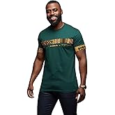 D'IYANU | Jaheem Men's African Print Short Sleeve T-Shirt | Premium Ankara Comfortable and Traditional
