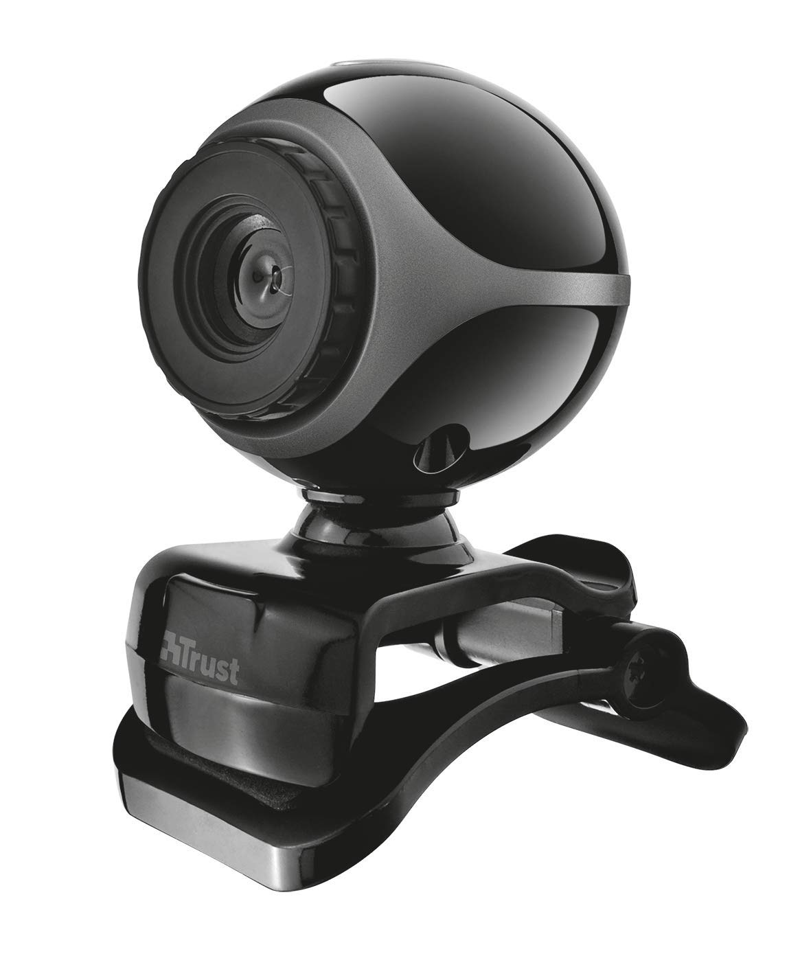 Trust Exis Webcam with Microphone and Smart Stand, Videocamera, USB Plug and Play, Web Camera for Video Calling Skype, Teams
