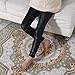 Hiigoo Girls Black Elasticity Faux Leather Pants Kids Thick Leggings Warmth Trousers For 2-14 Years Old Children (Black,150)