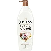 Jergens Hydrating Coconut Body Lotion, Hand and Body Moisturizer, Infused with Coconut Oil, Hydrates Dry Skin Instantly, Dermatologist Tested, 26.5 Oz