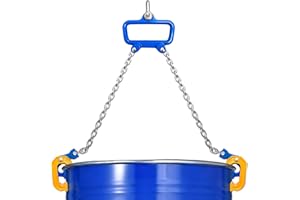 FITHOIST Chain Drum Lifter | 2200 lbs Vertical Drum Clamp Barrel Lift with Self-Lock Hook | Drum Handling Equipment 1 ton Capacity | Fit for 30-55 Gallon Barrel