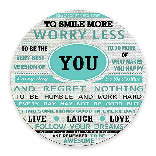 Be Awesome Inspirational Motivational Happiness Quotes Mouse Pad – Round Mousepad 20CM Be Awesome Inspirational Motivational Happiness Quotes Mouse Pad – Round Mousepad 20CM