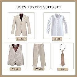Boys Suits Size 4 Toddler Kids Champagne Suits for