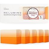 Relumins Glutathione Soap Bars – Deep Cleansing & Hydrating Soap for Smooth, Refreshed Skin – Gentle Exfoliating Formula for Face & Body – 5 x 150g Bars