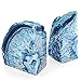 Decorative Bookends. Geode Agate Book Ends for Office Décor and Home (Blue)