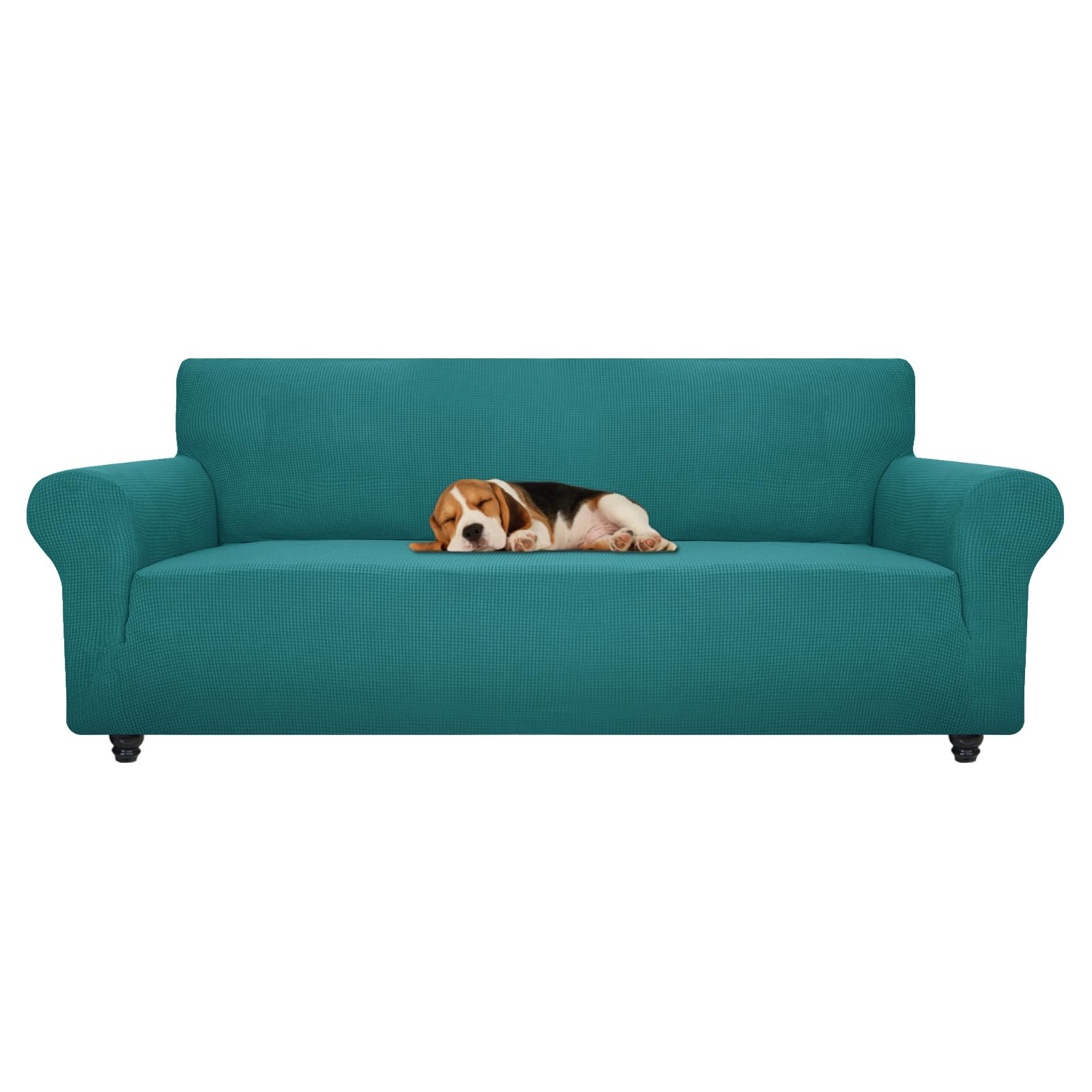 Photo 1 of ZNSAYOTX Stretch Oversized Couch Cover Universal Sofa Covers for Living Room Dogs Pet Furniture Protector Spandex Extra Large Sofa Slipcovers with Anti Slip Foam Sticks (Peacock Teal, XL Sofa)
