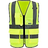 A-SAFETY 6XL7xl 8XL,high vis reflective Safety Vest,Yellow
