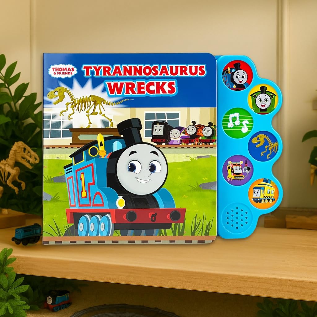 Thomas and Friends Tyrannosaurus Wrecks 6-Button Song and Sound Book: Sing and Read Toy Book for Thomas and Dinosaur Lovers, Ages 1-5 (Thomas & Friends)