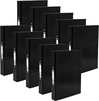 Pukka Pad Brights A4 Ringbinder Files 2 O-Ring 40mm Spine Black 10 Pack