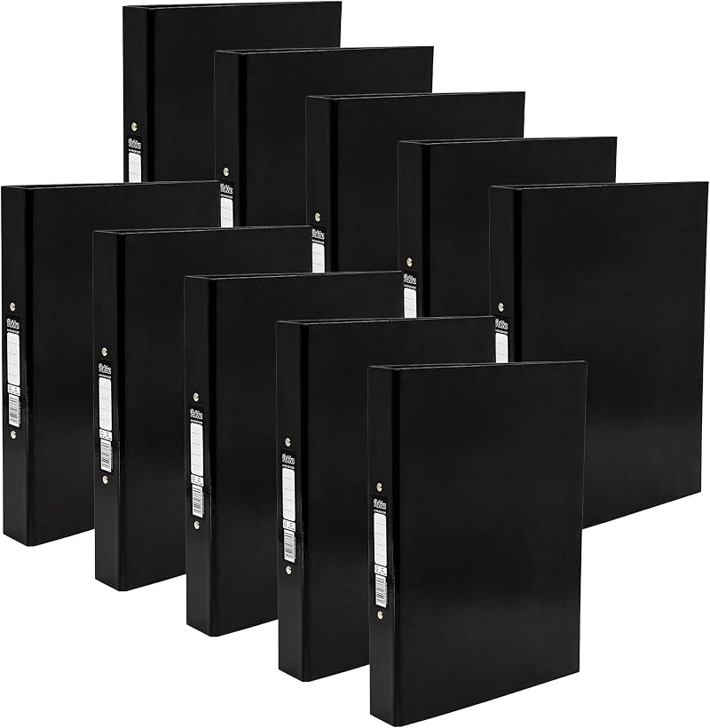 Pukka Pad Brights A4 Ringbinder Files 2 O-Ring 40mm Spine Black 10 Pack