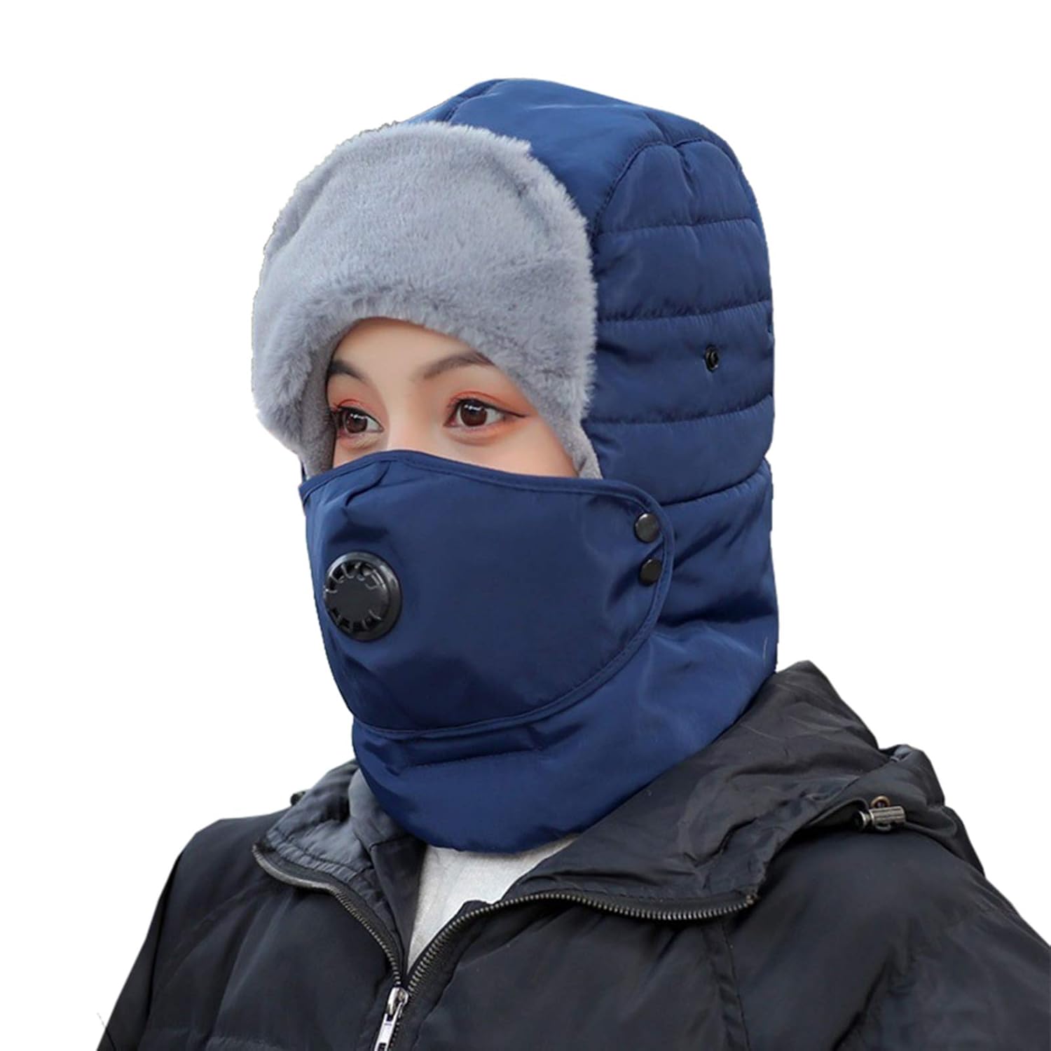 Honorall Winter 3 in 1 Ushanka Hat Waterproof Bomber Hat Windproof