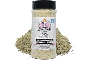 Smoke n Sanity - SPG (Salt, Pepper, Essence of Garlic Salt) Seasoning, Monash Certified Low FODMAP, Gluten Free, Kosher, Dairy Free, MSG Free, Ideal for Meats, Vegetables, and Dips, 9 oz Shaker