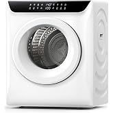Temprium 3.5 Cu. Ft. Protable Clothes Dryers with LED Control | Small Electric Dryer Machine for Laundry, 1400W Dryer Machine with 8 Drying Modes, 120V Electric Dryer for Clothes, White