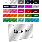 Metal Plate, Custom Personalized Text Logo Image Photo Design Work,Customized Tag Aluminum Decorative License Plates for Door Plate Wall Decor Car Truck SUV, Bikes, ATV, Golf Cart，Wagons 3 Sizes