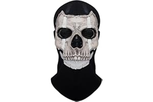 Joukavor Ghost Mask Skull Full Face Mask for Adult Halloween Cosplay