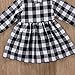Little Kids Baby Girl Dress White and Black Plaid Tutu Skirt Party Princess Formal Outfit For Chirsmas (tag: 70/0-6 Months, White)