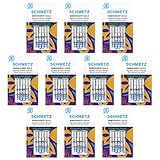 50 Schmetz Gold Embroidery Sewing Machine Needles - size 90/14 - Box of 10 cards