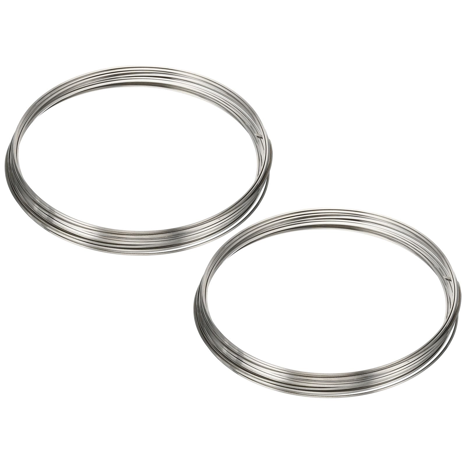 PATIKIL Half Hard Nickel Silver Wire, 2Pcs 20Gauge/0.8x0.8mm Diameter 6m/19.68ft Square Craft Wire for Jewelry Making Beading Wires Wrapping