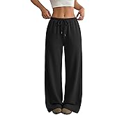 JEKAOYI Wide Leg Sweatpants for Women High Waisted Baggy Sweat Track Pants Drawstring Casual Lounge Pants with Pockets
